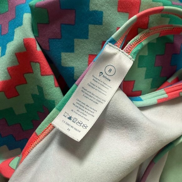 Ivivva Girls By Lululemon Power Y back Chevron Pattern Multicolor Tank Top 8 - Picture 4 of 4